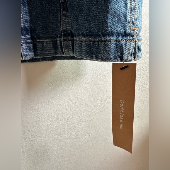 NWT Size 4 Reformation Roxanna Cinch Waist Denim Mini Dress - Picture 12 of 15